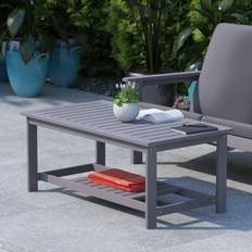 Gray Outdoor Side Tables Flash Furniture Charlestown Poly Outdoor Side Table