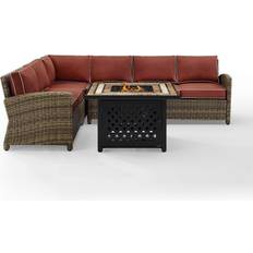 Patio Furniture Crosley Furniture Bradenton Collection KO70158-SG Outdoor Lounge Set