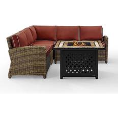 Patio Furniture Crosley Furniture Bradenton Collection KO70157-SG Outdoor Lounge Set