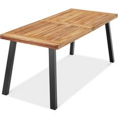 Wood Outdoor Dining Tables Best Choice Products 6-Person