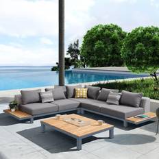 Patio Furniture Armen Living Polo Collection Outdoor Lounge Set