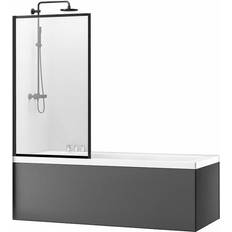 Schermi e Pannelli Frontali per Vasca Bathtub Screen REA Lagos Fix Black 70