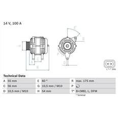 Bosch Generators Bosch Alternator 4902 100 A