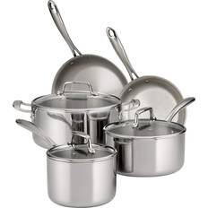 Tramontina stainless steel cookware set Tramontina Tri-Ply Clad Stainless Steel Cookware Set with lid 8 Parts