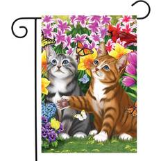 Pink Trellises Briarwood Lane Garden Kittens Spring Garden Flag Cats Floral