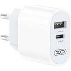 Xo L97 USB-C Lader 2,4A 1xUSB-A/1xUSB-C Hvid