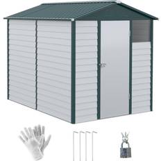 OutSunny Sheds OutSunny 9'x6' Galvanized Metal Shed Tool (Building Area )