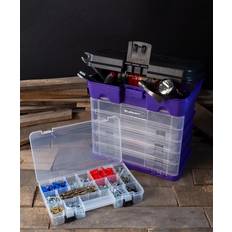 Stalwart Tool Boxes Purple Purple Four-Tray Storage Tool Box Organizer