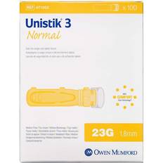 Lancetas Lancetas Unistik3 Normal 23G, 100 uds Generic