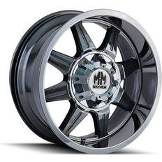 20" - 5/112 - Chrome Car Rims Mayhem Monstir 8100, 20x10 Wheel with 8x6.5 and 8x170 Bolt Pattern