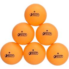 6 Orange Bordtennisbolde 40 mm Diameter