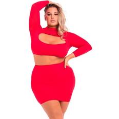Pink Lipstick Rød Undertøjsæt 3XL/4XL