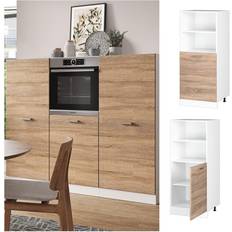 Vicco Modular Kitchen Oven Cabinet R-Line 60 cm - White Sonoma
