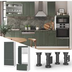 Muebles de Cocina VICCO Armario para microondas Fame-Line, Verde dorado Casa de campo, 60 cm