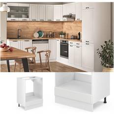 Meubles de Cuisine VICCO Meuble pour four R-Line, Blanc campagne, 60 cm sans plan de travail