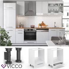 Mini Kitchens Vicco Kitchen Cabinet Cooker Conversion Floor 60cm - White