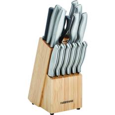 Kitchen Knives Farberware High-Carbon Stamped Steel Knife Block 15-Piece