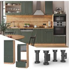 Vicco Mobile cucina microonde Fame-Line, Verde-oro Country House, 60 cm