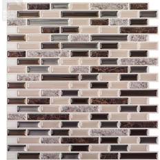 Self stick backsplash Tic Tac Tiles 5-Sheet Peel Stick Self Adhesive Removable Stick Kitchen Backsplash Bathroom 3D Tiles