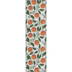 Bomuld - Orange Duge Ekelund Linneväveri Appelsiner Løber 35x120 cm Dug Orange