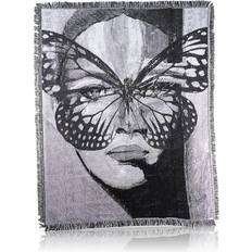 Carolina Gynning Butterfly Viltti 130x160 cm Jacquard Musta