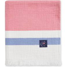 Lexington Couvertures Lexington Plaid Gaufré En Coton Striped 130x170 cm Multicolore Couverture Rose, Blanc, Bleu (170x)