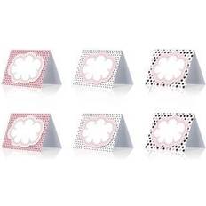 Rød Lykønskningskort & Invitationskort PartyDeco Bordkort Sweets