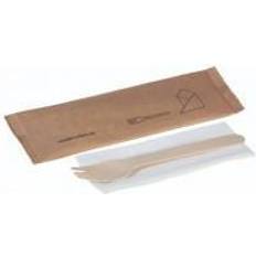 Posate Monouso Diverse Set posate mono in legno monouso Scatolificio del Garda-avana-conf.250