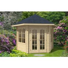 Planken SKAN HOLZ SKAN HOLZ Blockbohlen-Pavillon Madeira 2 303 x 350 cm natur