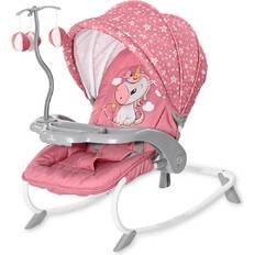 Baby rocker Lorelli Baby Rocker, Babywippe DREAM TIME Mobile, Tisch, Sonnendach, verstellbar pink