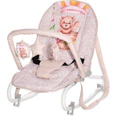 Babyschaukeln Lorelli Babywippe Eliza Spielbogen, verstellbar, Tragegriffe, Schwingeffekt beige Bär