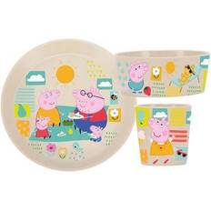 Greta gris mugg Koziol Kindergeschirrset CONNECT 3er Set organic-sand