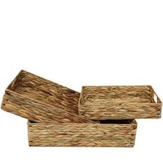 Shallow Water Hyacinth Rectangular Storage Basket