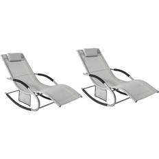 SoBuy Sonnenliege 2-er Set mit Tasche