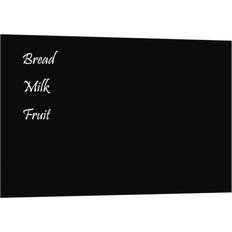 vidaXL black, 80 Wall-mounted Magnetic Board Tempered Glass