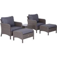 Garden & Outdoor Furniture OutSunny 5 Piece PE Outdoor Lounge Set