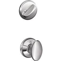 Schlage F59 SIE 625 Siena Knob Deadbolt, Bright Half