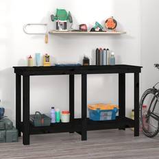 vidaXL arbejdsbord 140x50x80 massivt fyrretræ Skrivebord