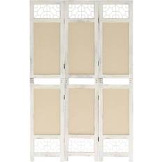 Beige Romavdelere vidaXL 3-Panel Cream Romavdeler