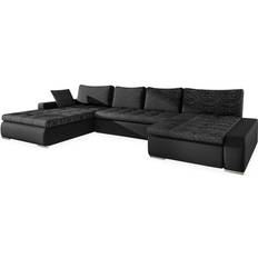 Scandinavian Choice MIRJAN24 Wohnlandschaft Schwarz Hochglanz Sofa