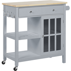 Gris Carritos Mesa Beliani De Cocina Genoa 80 Carrito Mesa