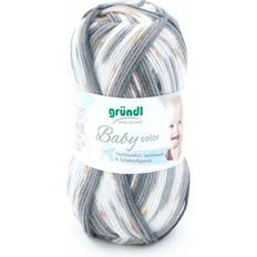 Beige Garne Gründl Wolle Baby color 50 g beigebraun grau weiß rehbraun multicolor