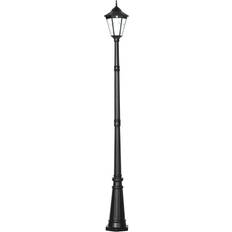 Black Lamp Posts OutSunny 2.4m Garden Lamp Post