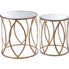 Gold Nesting Tables Premier Housewares Arcana Nesting Table