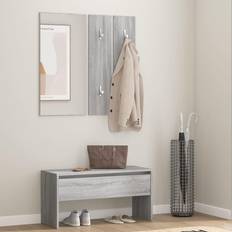 vidaXL Grey sonoma Hallway Coat Bedside Table