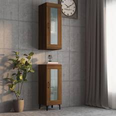 vidaXL Brown oak Hanging Wall Cabinet