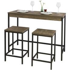 Braun Tischgruppen SoBuy OGT30-N, Bar Dining Set 2pcs