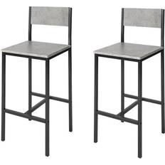 SoBuy Barstole MDF-træ og Metal 2 Stk Barstol 2stk