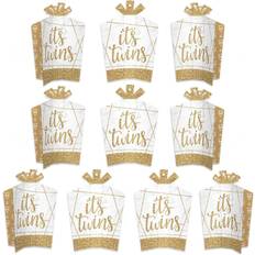 It's Twins Table Decor Gold Baby Shower Fold & Flare Centerpieces 10 Ct Gold