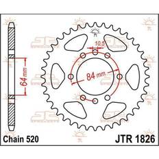 235 - Helårsdæk Motorcykeldæk JT Sprockets JT Sprockets JTR1826.44 44T Steel Rear Sprocket